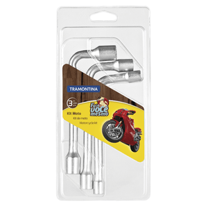 jogo chave moto 42808103 tramontina 3pecas - 42808103