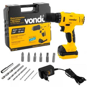 Parafusadeira/Furadeira Pfv120 12V Vonder Amarelo/Preto - 600100012