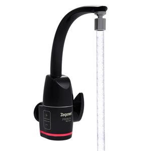 torneira eletrica parede prima 5500w zagonel preto 220v - TPMEL55220BL03
