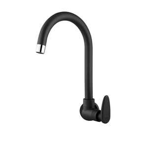 torneira para cozinha bica movel allure decore viqua preto fosco parede - 1170321