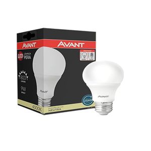 lampada led pera he810 9w 4000k avant bivolt - 276080878