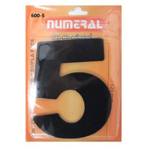 numero 5 125mm numeral preto - 576