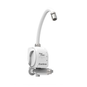 Torneira eletrica de parede clean 5500w branco com cromado 220v