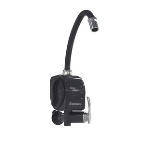 Torneira eletrica parede clean 4800w preta com cromado 127v