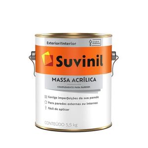 massa acrilica 5.5kg suvinil - 50687553