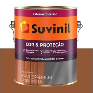 tinta esmalte brilhante cor e protecao 3.6l suvinil marrom conhaq - 53381532