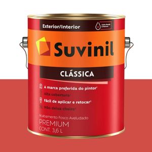 tinta fosco classica 3.6l suvinil vermelho cardin - 53364519