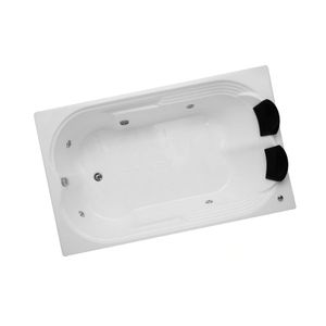 banheira acrilica dupla com hidro ascoli 180x110x43cm mondialle branco 127v