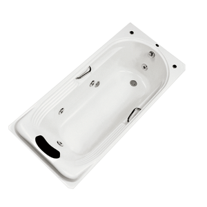 banheira acrilico hidro 2travesseiros+alca ascoli 180x110  branca 127v - 38005039