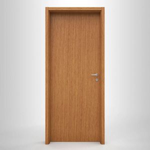Kit porta madeira lisa eucaplac 60x210x9e nogal mel com furação
