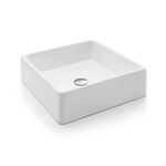 Cuba de Apoio Quadrada QD1 39x39x14cm Docol Branco Sem Mesa 0