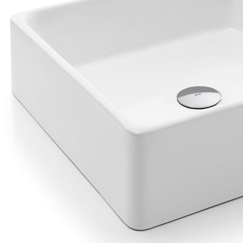 Cuba de Apoio Quadrada QD1 39x39x14cm Docol Branco Sem Mesa 1
