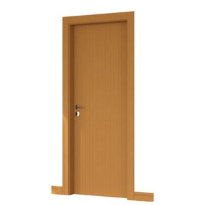 kit porta de madeira lisa 70x210x11 dalcomad freijo escuro c/caixilho - 05010745