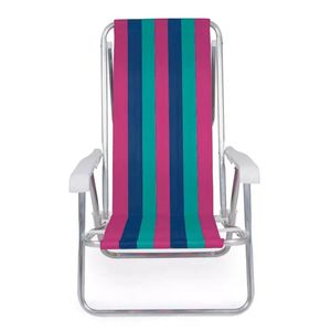 cadeira aluminio reclinavel mor