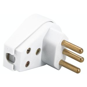 plugue angular 2p+t 10a tramontina branco 250v - 57402110