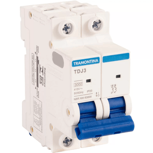 disjuntor mini din 2x20 tramontina branco - 58012106