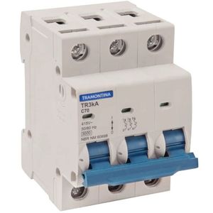 disjuntor curva c tr3ka 3x70 tramontina branco - 58013012