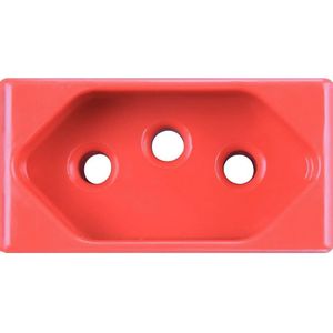 modulo tom 2p+t 20a tramontina vermelho 250v - 57115039