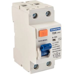 disjuntor tdr 30ma 6ka 2x63 tramontina cinza - 58014072