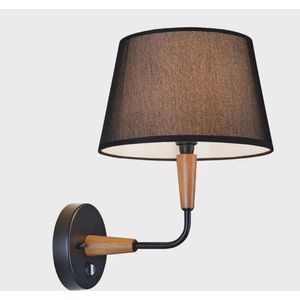 arandela com cupula 1xe27 standard 25cm madelustre castanho bivolt - 3027CT/83