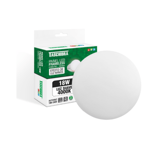 Painel led embutir/redondo frameless 18w 4000k branco