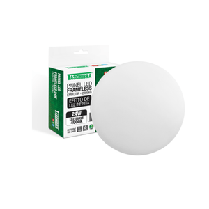 Painel led embutir/redondo frameless 24w 4000k branco