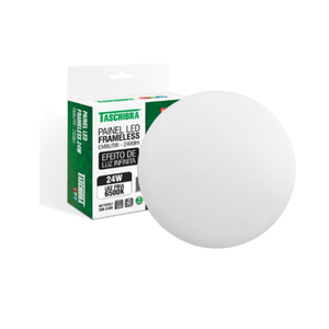 Painel led embutir/redondo frameless 24w 6500k branco