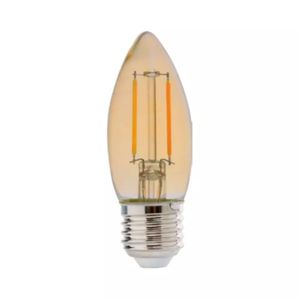 Lampada De Led Retro Vela 2200k-2w Bivolt Âmbar