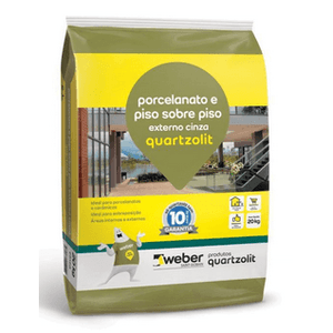 argamassa porcelanato piso s piso ext 20kg quartzolit cinza n13 - 0100000010020PL