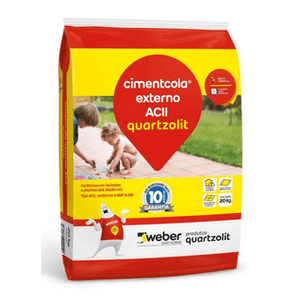 argamassa ac-2 externo 20kg quartzolit cinza n8 - 0003000010020PL