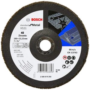 disco flap metal 180mm bosch grao 40 - 2608619292000