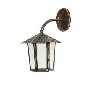 arandela sextavada colonial vd 1xe27 blumenau cobre liso - 10940005