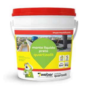 Impermeabilizante Manta 18Kg Quartzolit Preto - 309450234056