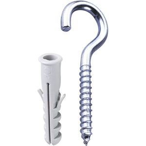 gancho c/bucha 6mm bemfixa - 7222