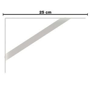 Suporte de prateleira mao francesa pesada 25 cm branco