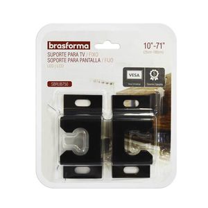 suporte tv fixo sbrub750 10/71 brasforma preto - SBRUB750