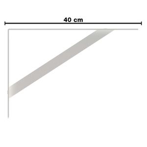 Suporte de prateleira mão francesa pesada 40 cm branco