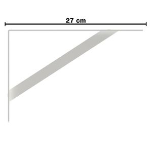 Suporte de prateleira mao francesa leve 27cm branco