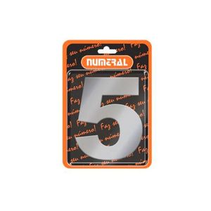 numero 5 125mm numeral aco escovado - 506