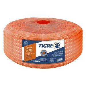 eletroduto corrugado tigreflex 25mm 3/4 tigre laranja 50m - 14211250