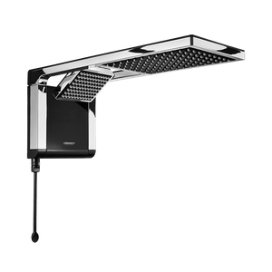 chuveiro acqua duo flex 6800w lorenzetti preto/cromado 220v - 7510119