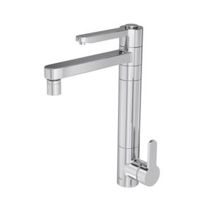 Misturador Monocomando de Mesa com Filtro para Cozinha Twin Click Cromado