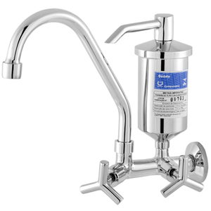torneira para cozinha parede bica movel 2172 c39 levanzo 1/4 de volta imperatriz cromado c/filtro - 4674
