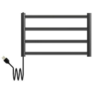 Toalheiro eletrico rond preto fosco bivolt