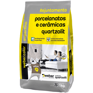 Rejunte porcelanato 1kg quartzolit cinza platina