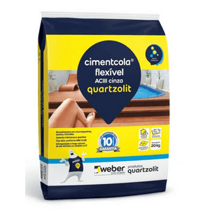 argamassa ac-3 flexivel 20kg quartzolit cinza n17 - 0069000010020PA