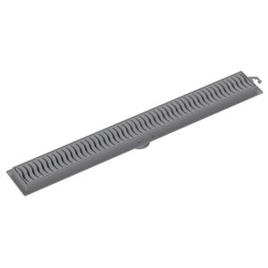 ralo linear 50cm tigre cinza c/grelha - 100018905