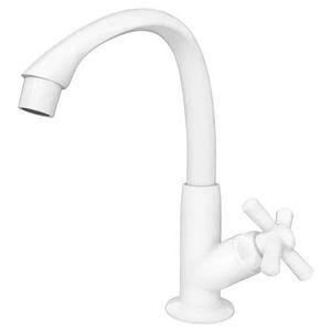 torneira para lavatorio mesa bica alta cross tigre branco - 300000488